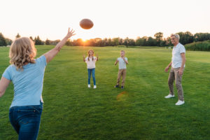 active-family playing sports